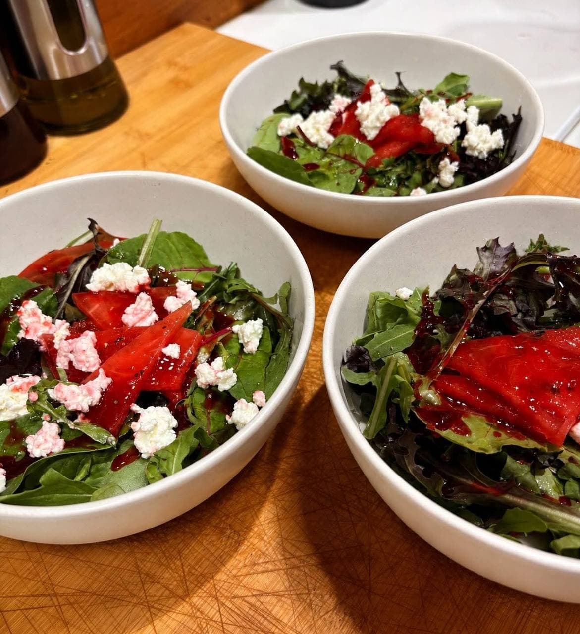 Préparation des salades