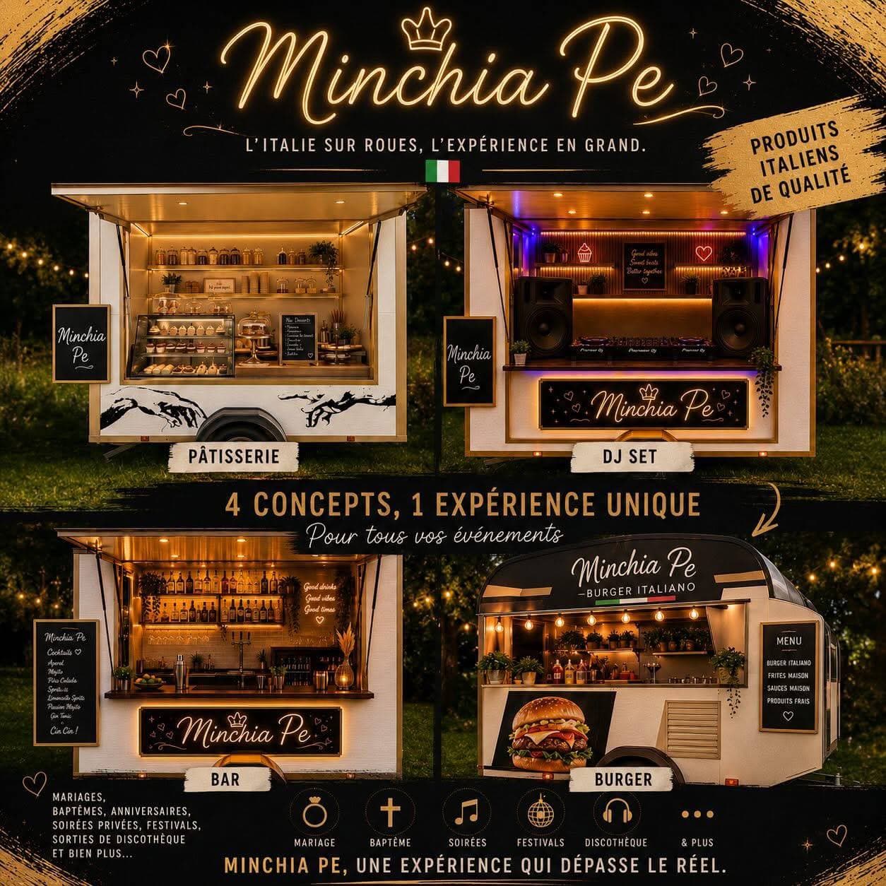 Food truck Minchia Pe et ses quatre concepts pour événements